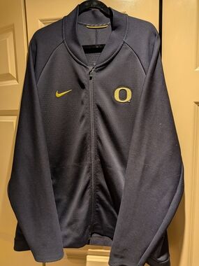 Nike Black Zip Jacket with Yellow U Of O Logo - 3XL